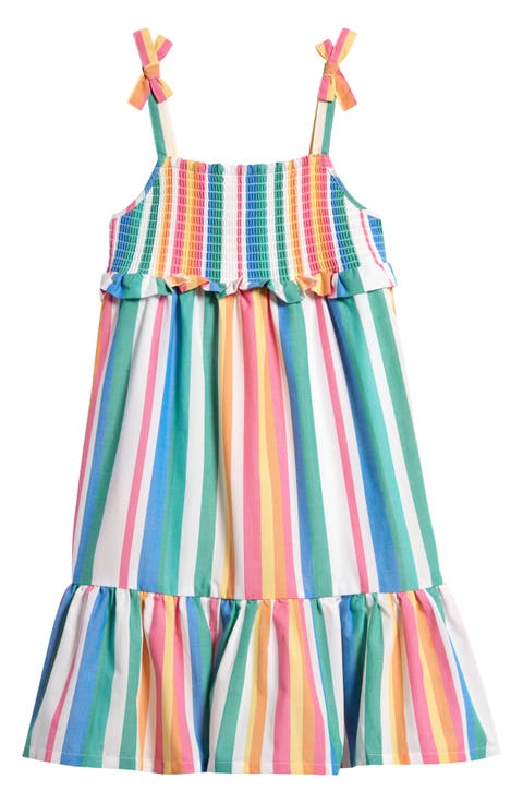 Kids' Smocked Tiered Chambray Dress (Little Kid & Big Kid)