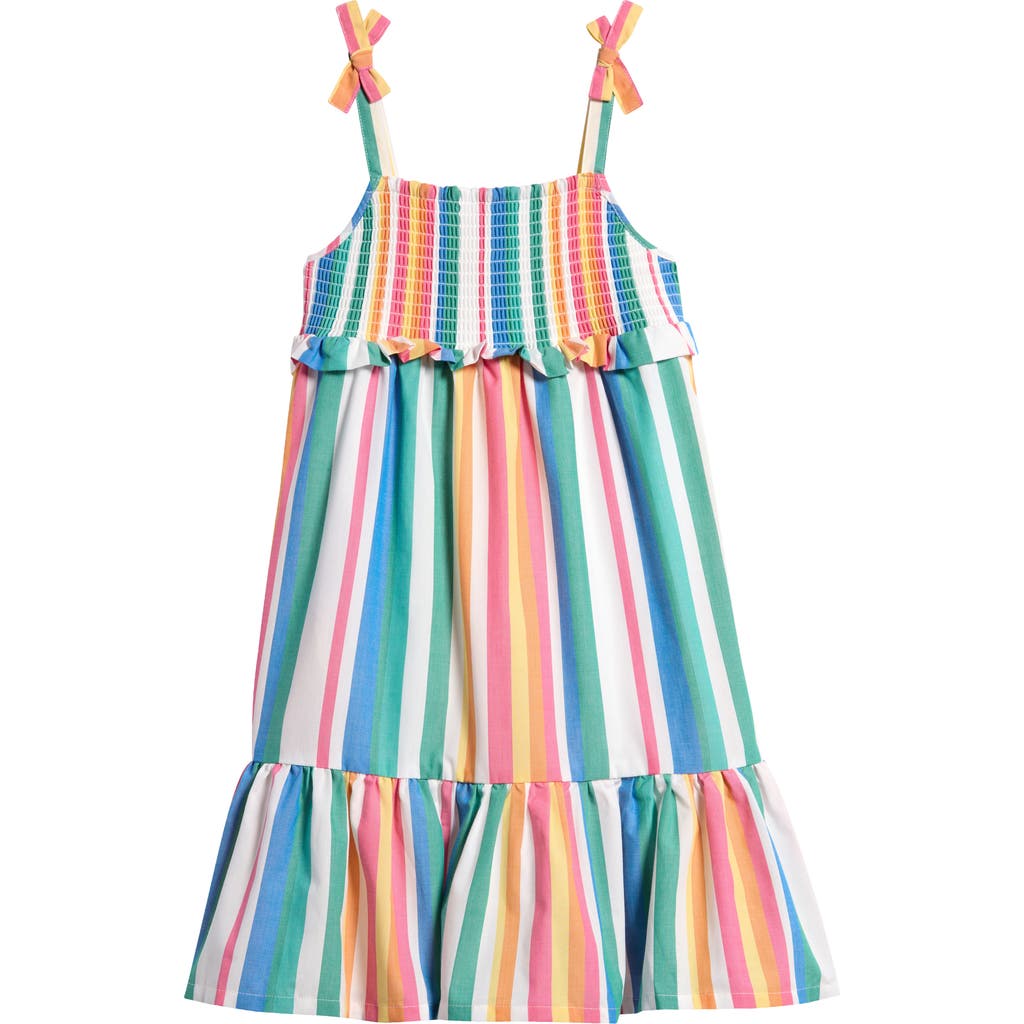 Tucker + Tate Kids' Smocked Tiered Chambray Dress In Blue