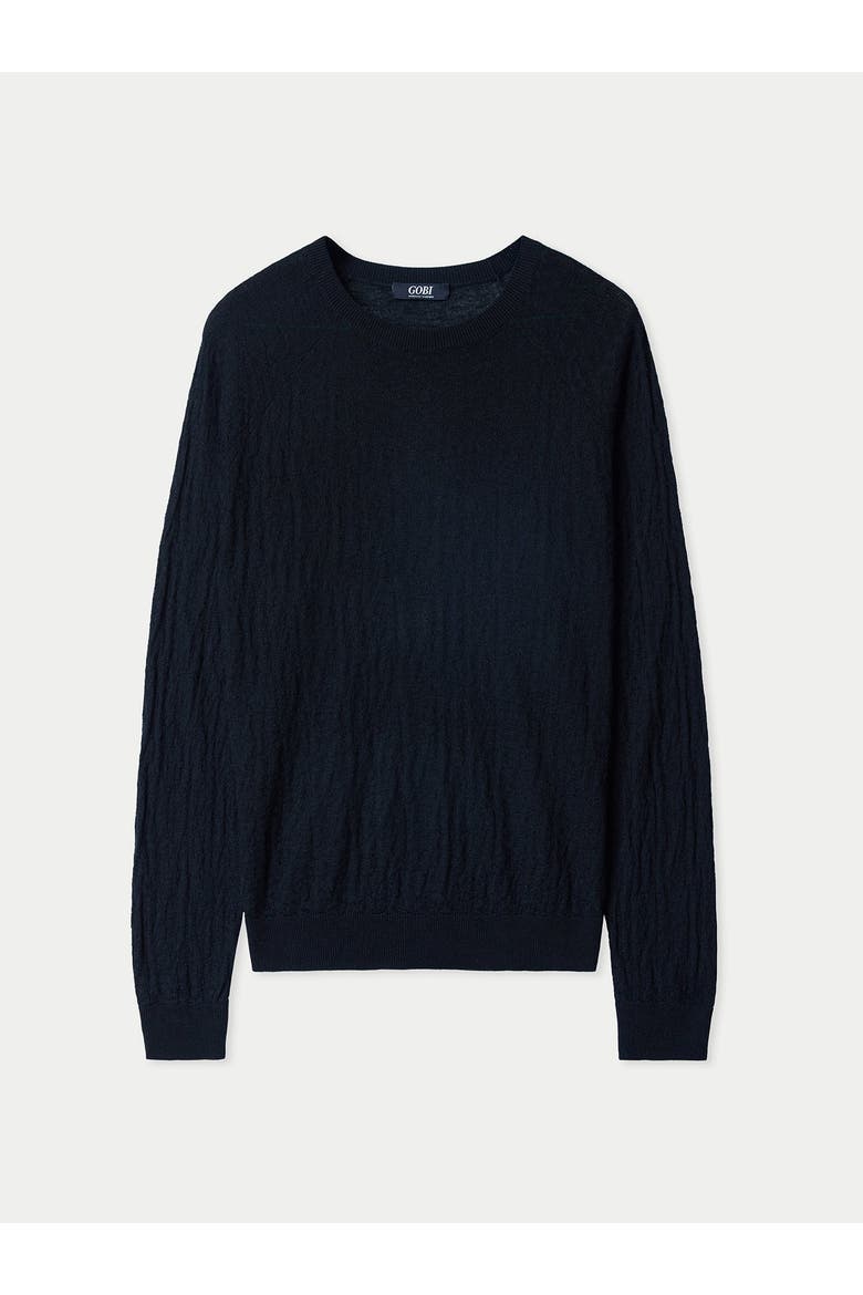 Silk Cashmere Textured Sweater, Main, color, black