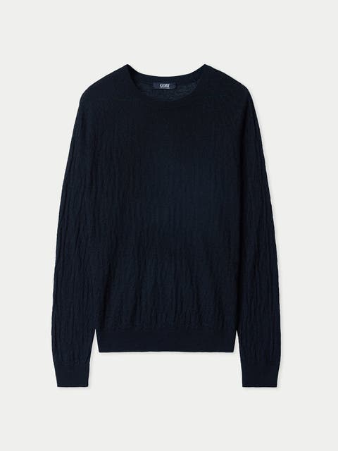 Silk Cashmere Textured Sweater