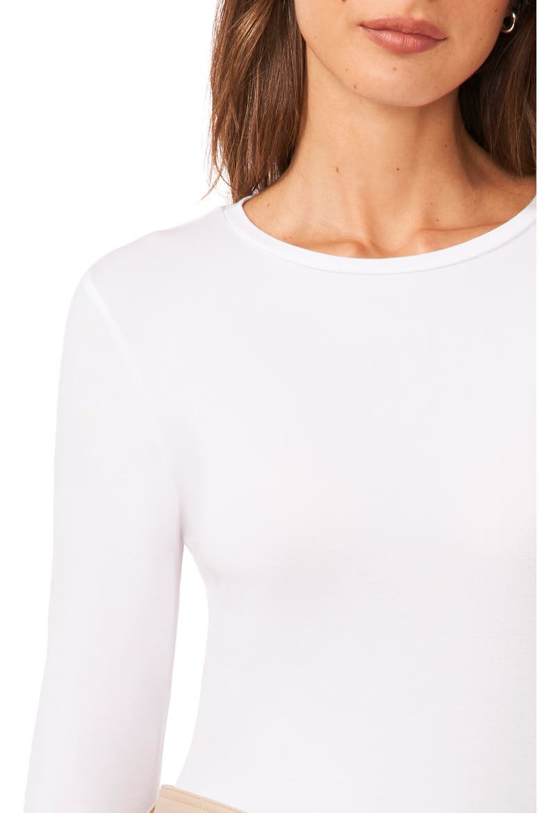 Crewneck Long Sleeve T-Shirt, Alternate, color, BRIGHT WHITE
