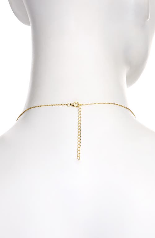 Athra Luxe Cubic Zirconia Bow Initial Pendant Necklace