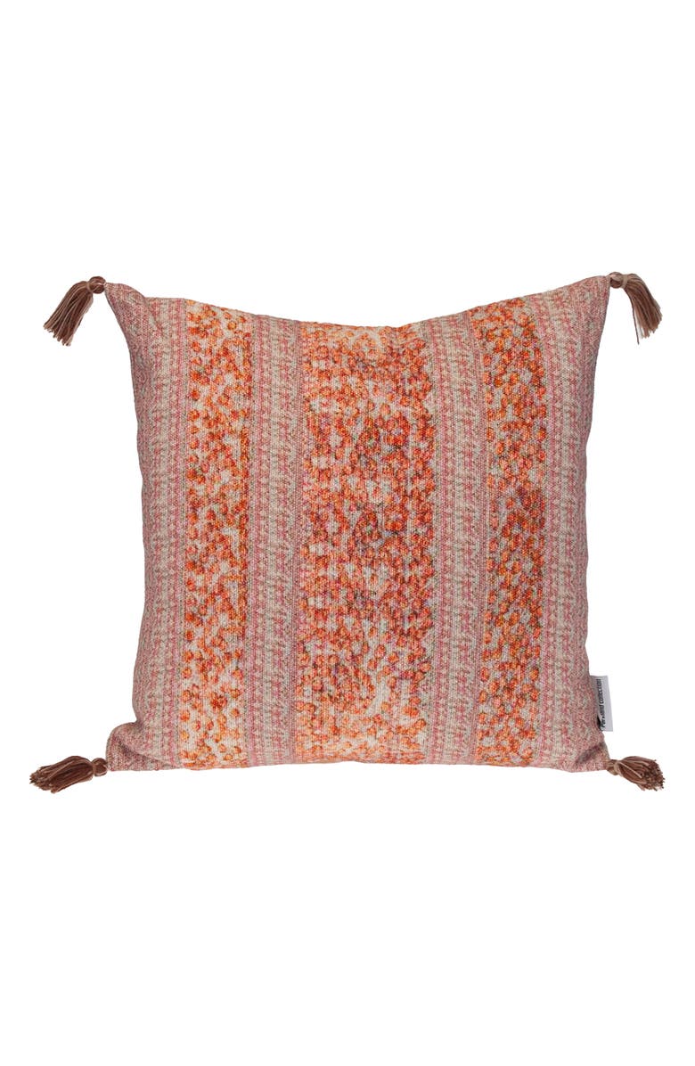 PARKLAND COLLECTION Tassel Trim Square Accent Pillow, Main, color, 