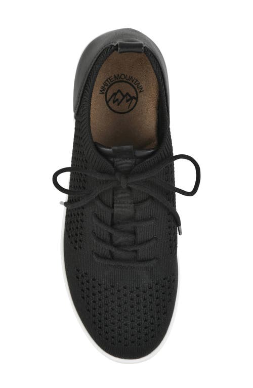 White Mountain Footwear Upscale Knit Sneaker In Black Fabric