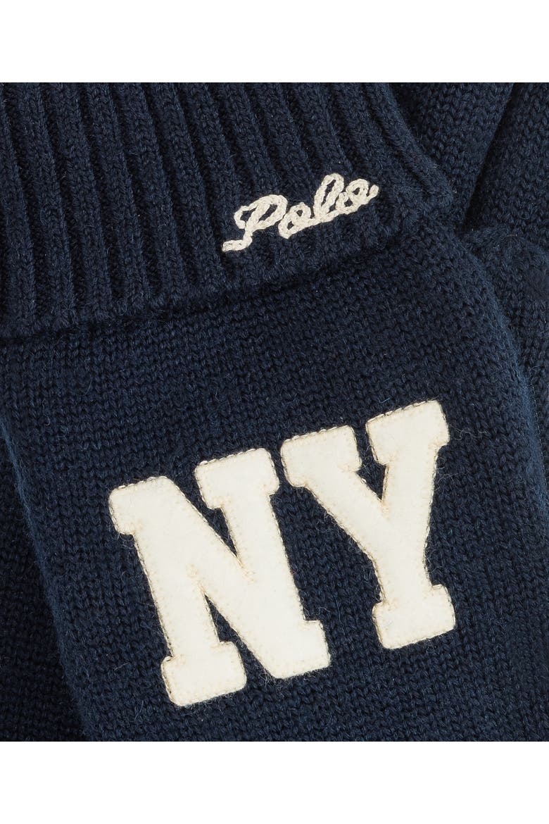 Fleece Lined Polo Ny Glove, Alternate, color, Newport Navy