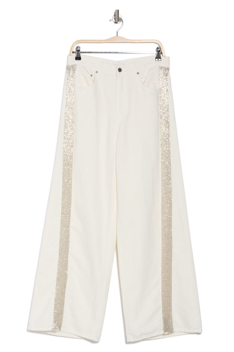 Almost Famous Side Sequin Jeans, Alternate, color, WHITE