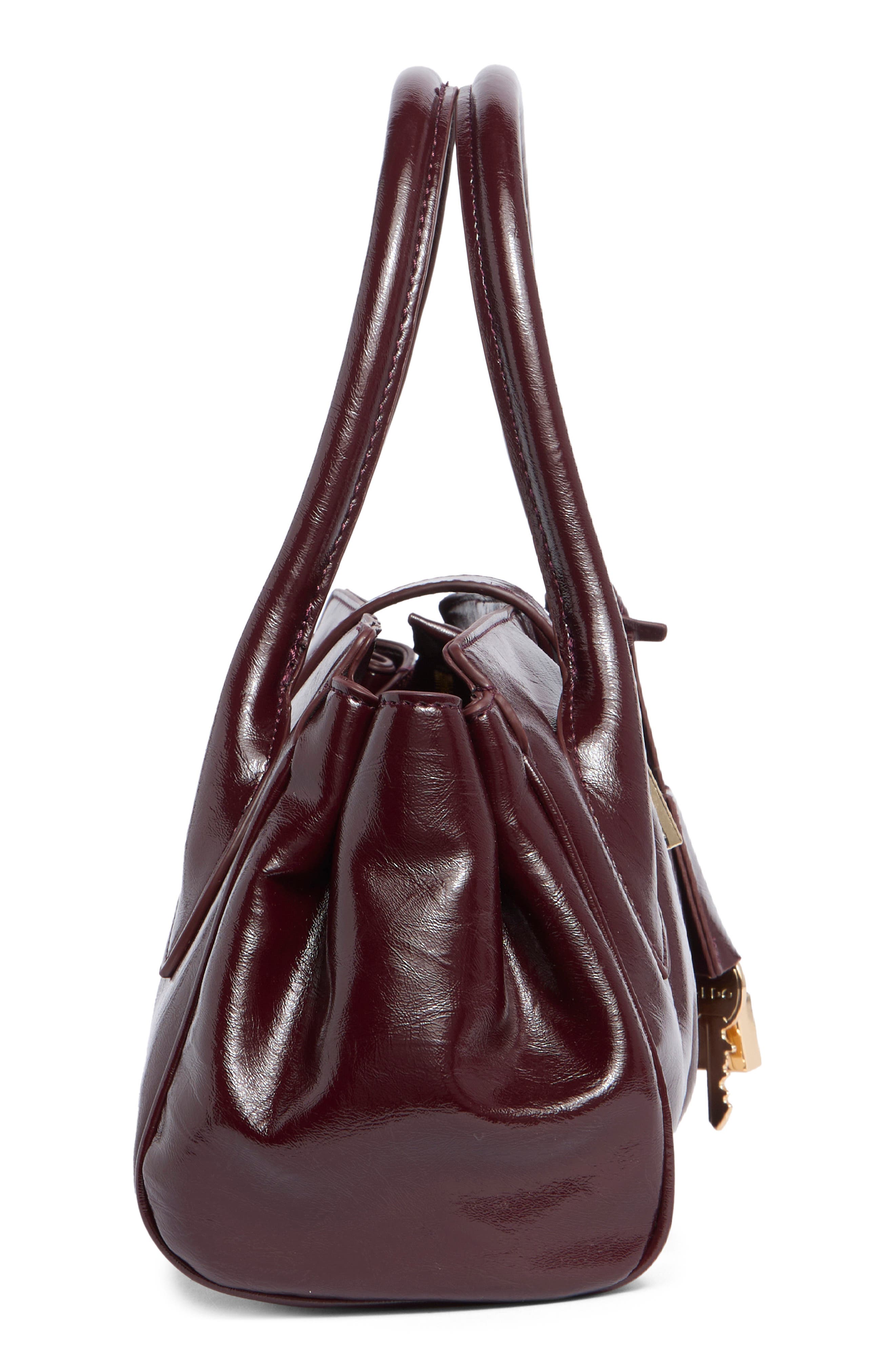 Allimaa Faux Leather Handbag, Alternate, color, BORDO CRINKLE