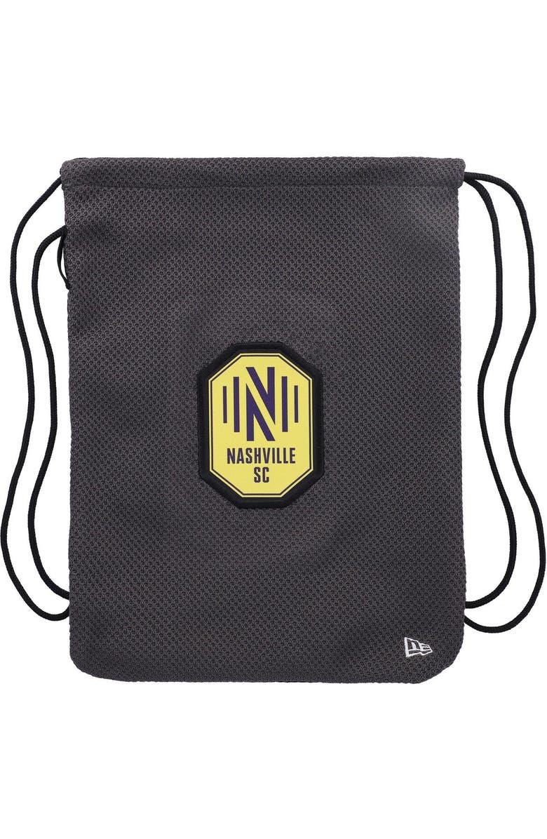 New Era Black Nashville SC Kick Off Gym Sack, Main, color,