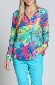 APNY Print Button-Up Shirt