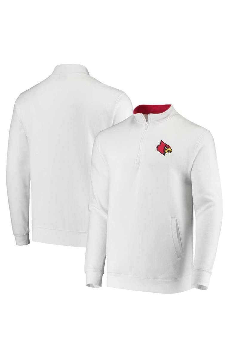 COLOSSEUM Men's Colosseum White Louisville Cardinals Tortugas Logo Quarter-Zip Jacket, Main, color, White