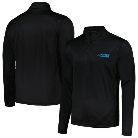 Men's Dunbrooke Black Carolina Panthers All-Star Tech Quarter-Zip Top