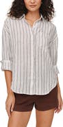 Bella Dahl Stripe Linen Blend Button-Up Top