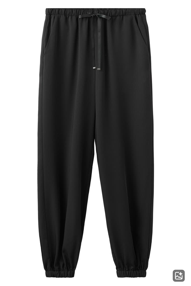 Satin Balloon Pants, Main, color, BLACK