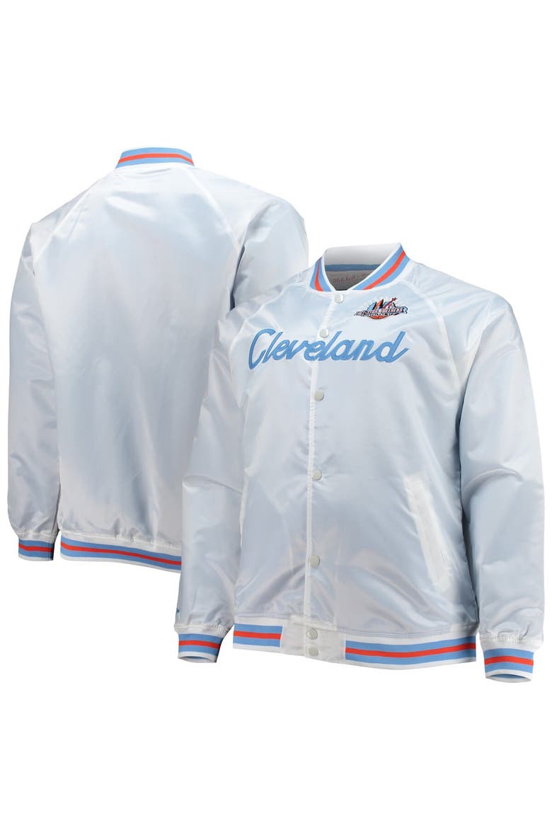 Men's Mitchell & Ness White Big & Tall 1997 NBA All-Star Game Hardwood Classics Satin Full-Snap Jacket, Main, color, White