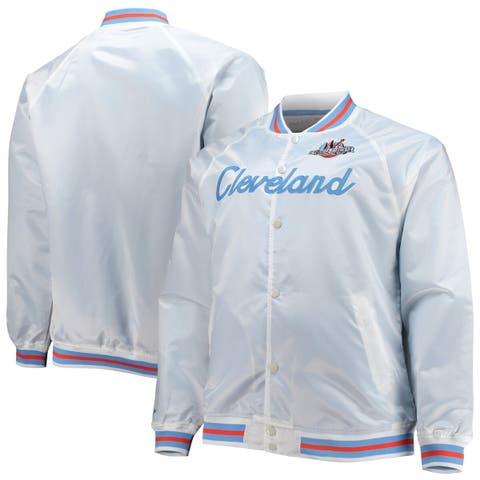 Men's Mitchell & Ness White Big & Tall 1997 NBA All-Star Game Hardwood Classics Satin Full-Snap Jacket