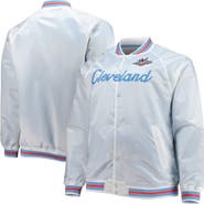 Mitchell & Ness Men's Mitchell & Ness White Big & Tall 1997 NBA All-Star Game Hardwood Classics Satin Full-Snap Jacket