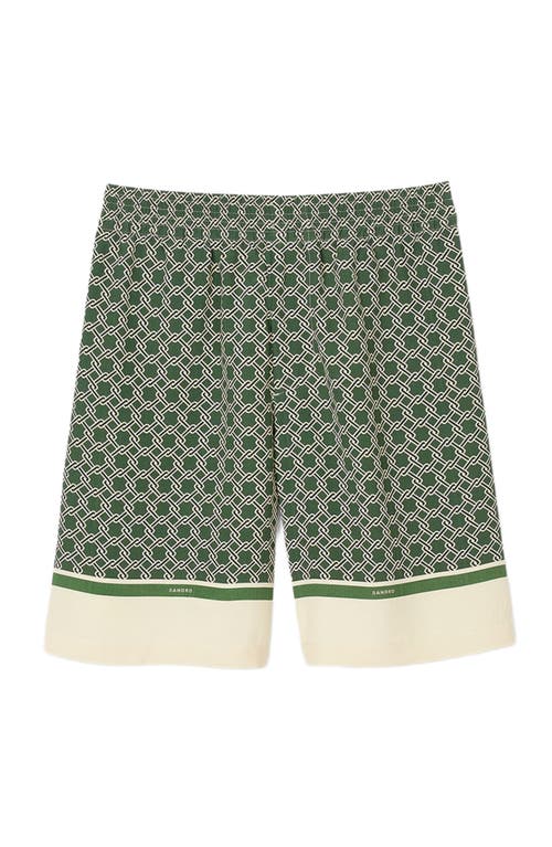 SANDRO SANDRO PATTERNED FLOWY BERMUDA SHORTS 