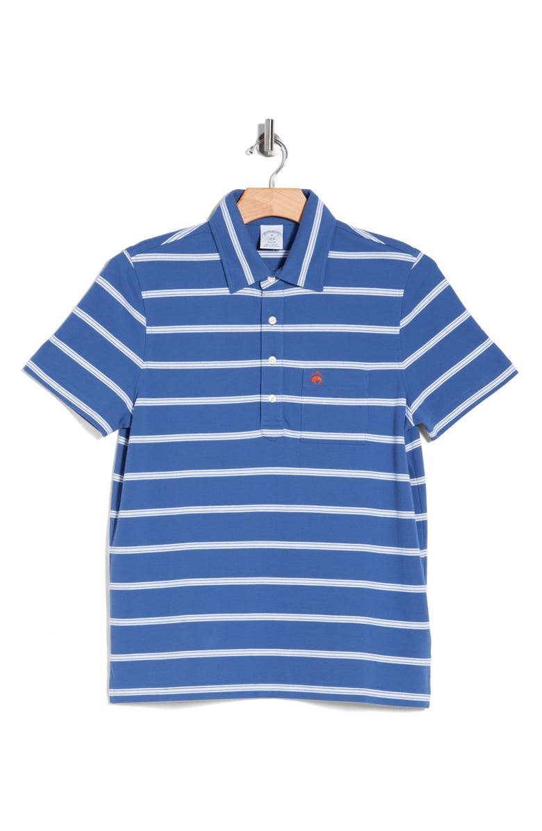 Brooks Brothers Stripe Short Sleeve Cotton Polo, Alternate, color,