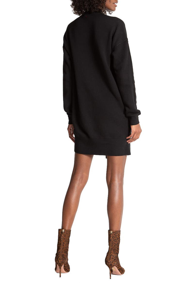 Pari Mock Neck Long Sleeve Minidress, Alternate, color, BLACK CAT