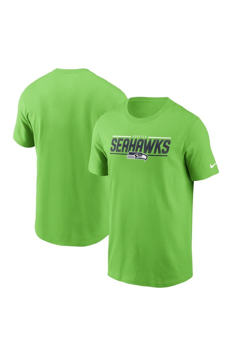 Nike Men's Nike Neon Green Seattle Seahawks Muscle T-Shirt, Main, color, 