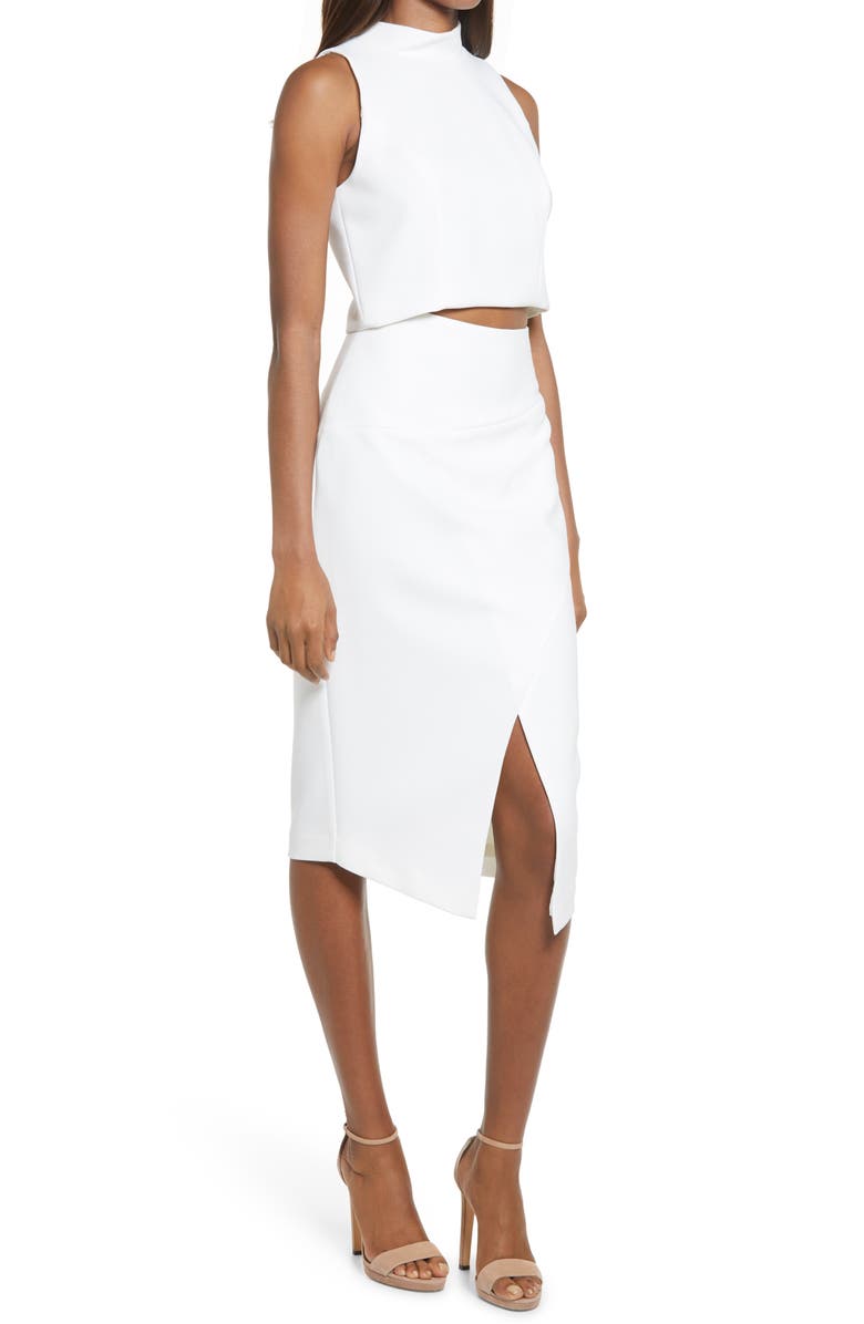 Black Halo Juma Two Piece Sleeveless Sheath Dress, Alternate, color, Porcelain