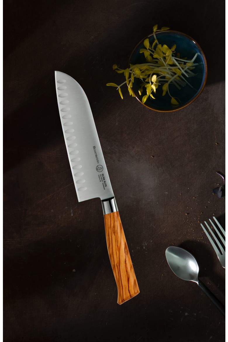 Oliva Elite 7 Inch Kullens Santoku Knife, Alternate, color, Oliva