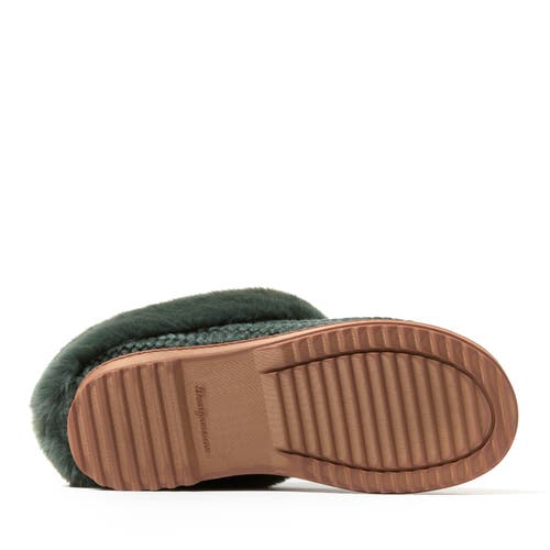 Dearfoams Women's Hannah Festive Knit Clog Slippers In Forest