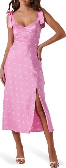 Bow Strap Satin Dress
