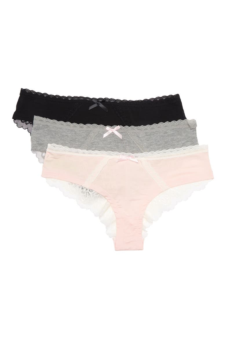 Bri Low Rise Hipster - Pack of 3, Main, color, BAS9
