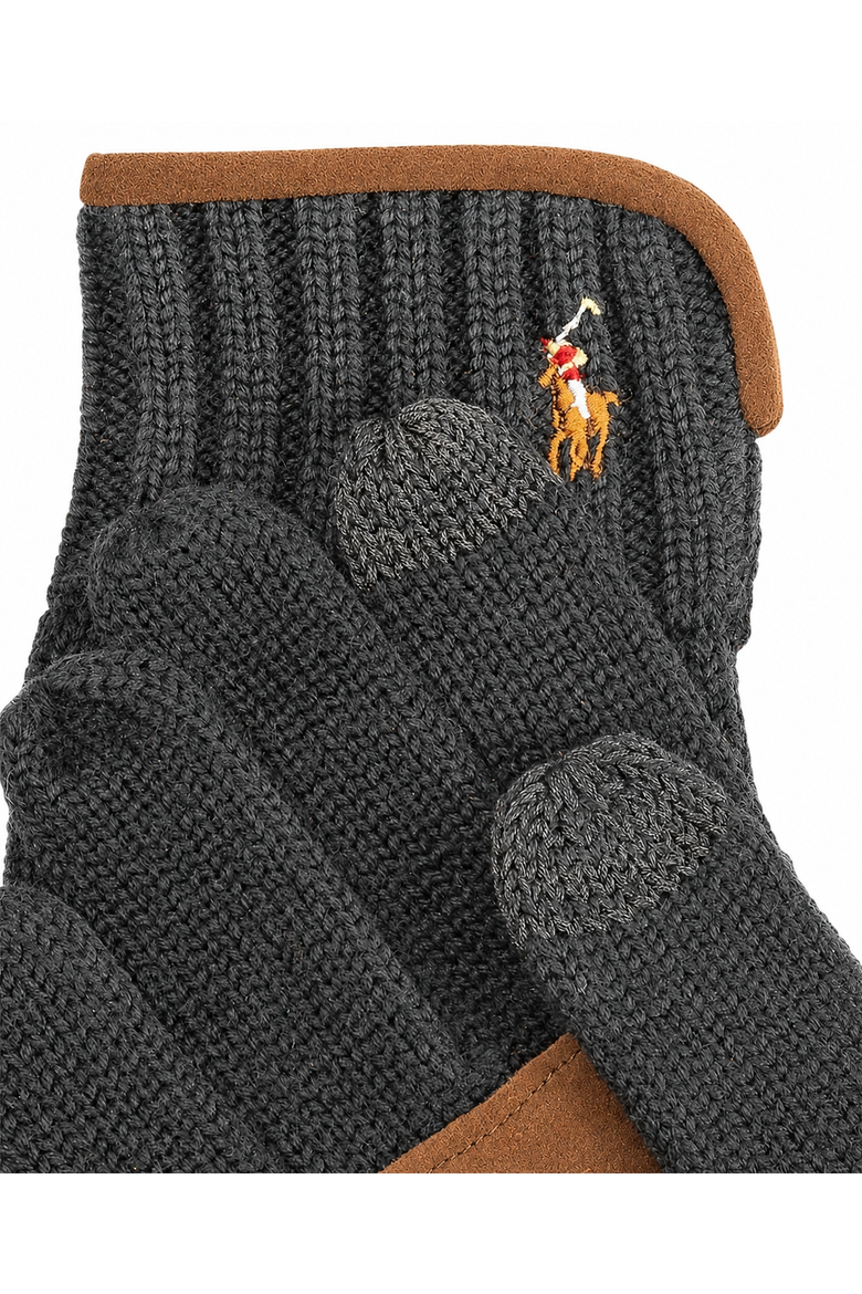 Suede Trim Touch Glove, Alternate, color, Barclay Grey Heather