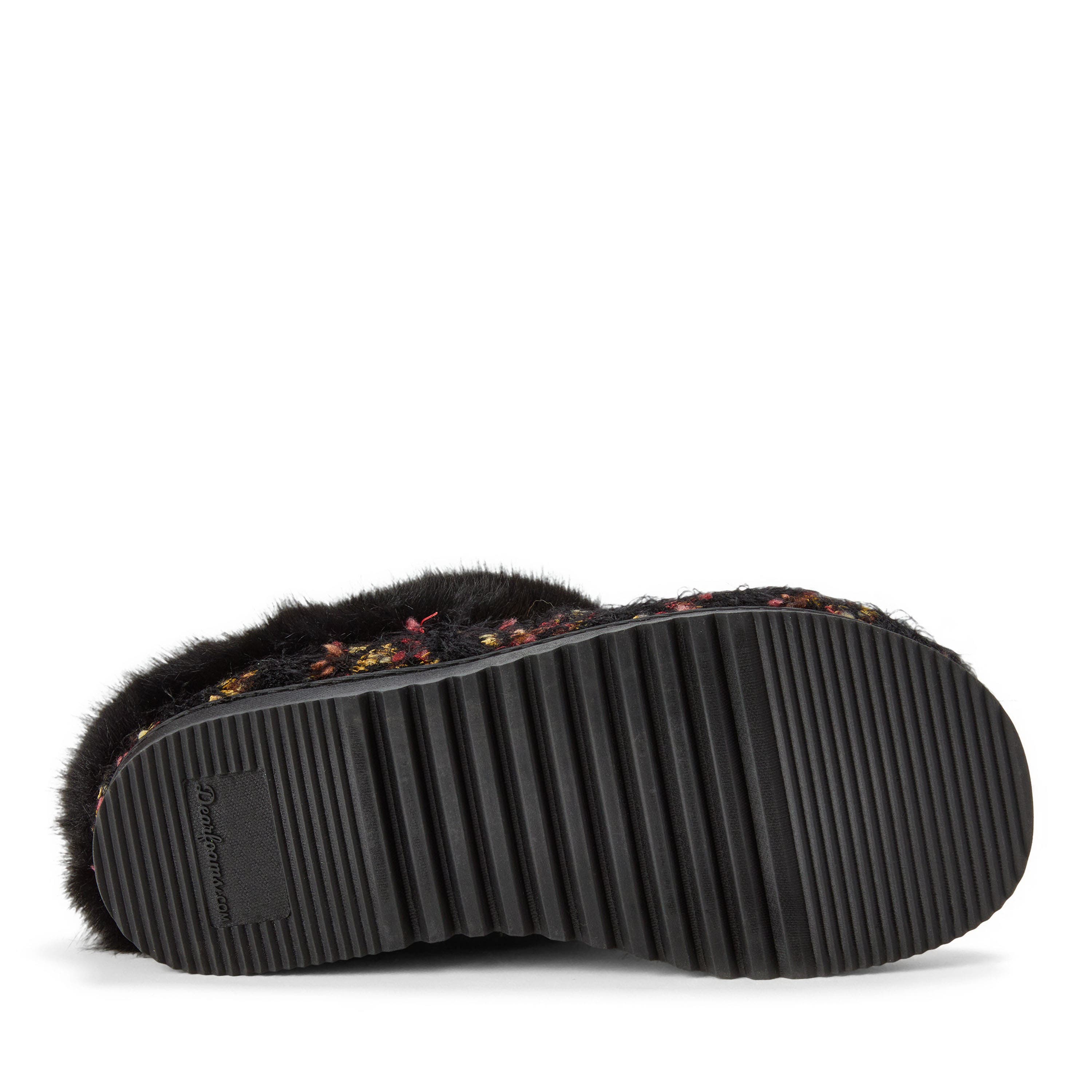 Dearfoams Daphne Knit Clog Slippers, Alternate, color, Black