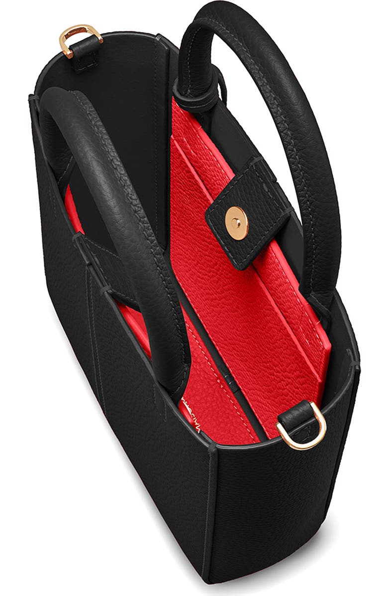 MAISON de SABRÉ Mini Leather Soft Tote, Alternate, color, Rouge Noir