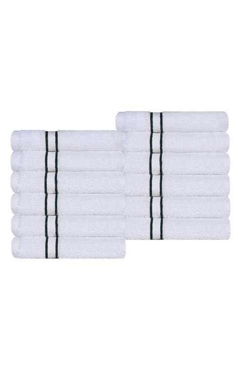 12-Piece Turkish Cotton Washcloths