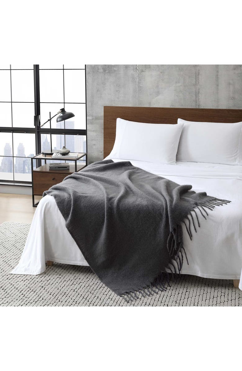 Kenneth Cole Faux Mohair Throw, Alternate, color, Grey