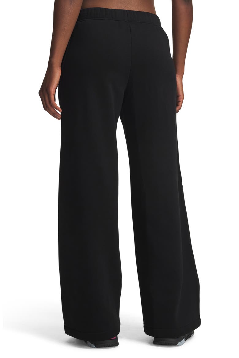 Icon Fleece Wide Leg Pants, Alternate, color, 008 ULTIMATE BLACK