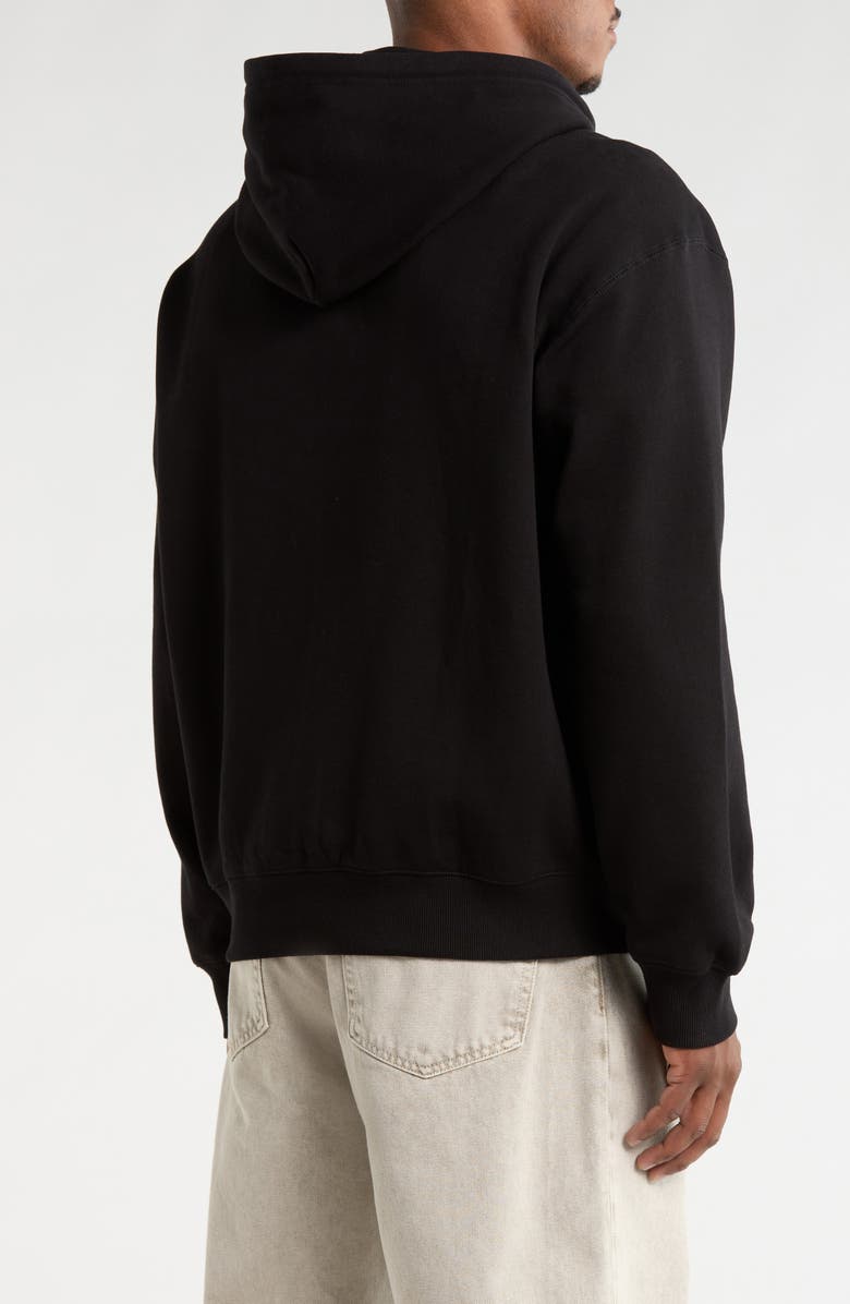 Carhartt Work In Progress Embroidered Logo ZIp Hoodie, Alternate, color, Black