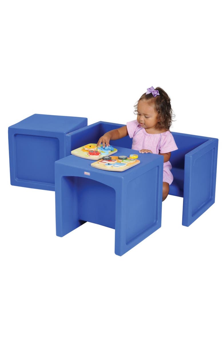 Kaplan Early Learning Company Versatile Seating Group - Set of 3, Main, color, Dark Blue
