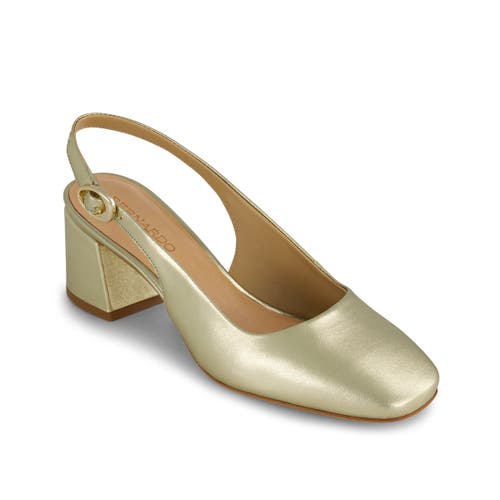 Bernardo Footwear Alexia Slingback Pump In Champagne