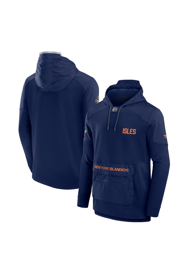 Men's Fanatics Branded Navy New York Islanders 2024 NHL Stadium Series Authentic Pro Fleece Pullover Hoodie, Main, color, Navy