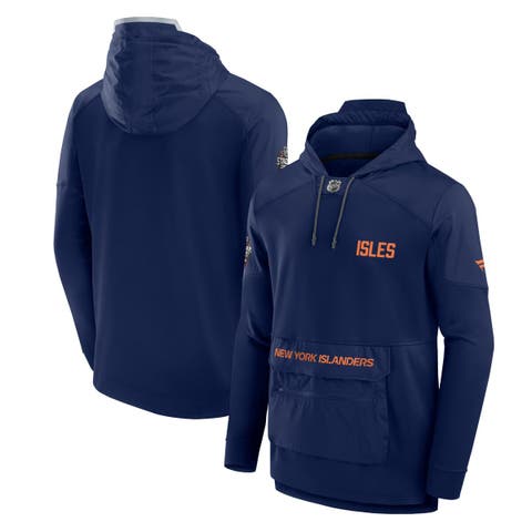 Men's Fanatics Branded Navy New York Islanders 2024 NHL Stadium Series Authentic Pro Fleece Pullover Hoodie