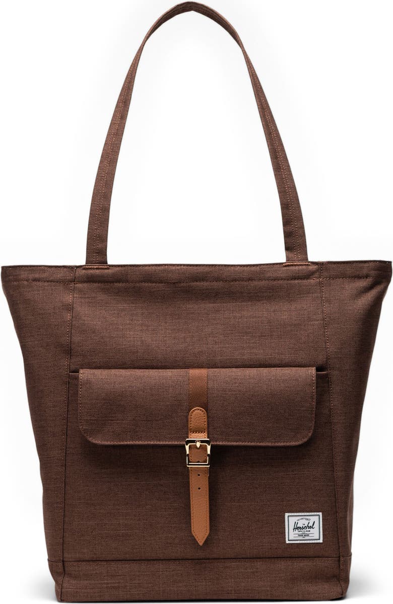 Herschel Supply Co. Retreat Recycled Polyester Tote, Main, color, Potting Soil Crosshatch