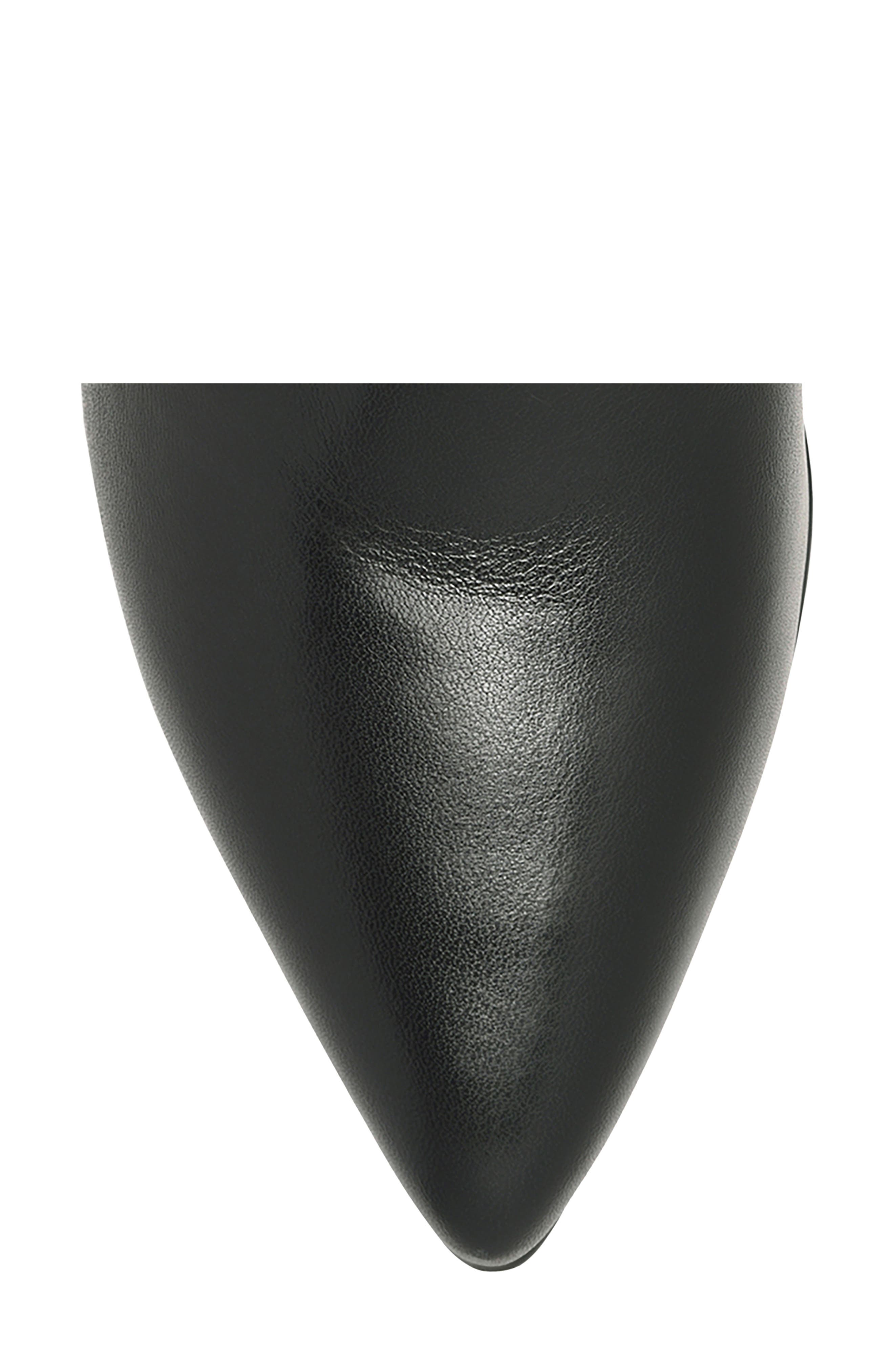 Sawyer Leather Pointed Toe Bootie, Alternate, color, BLACK