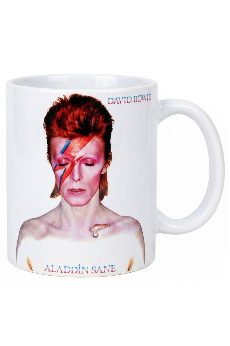 11 oz David Bowie Aladdin Sane Ceramic Mug, Main, color, White