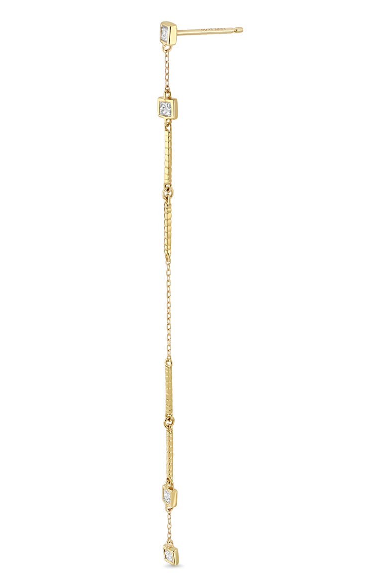 18K Gold Monaco Diamond Linear Drop Earrings (Online Trunk Show), Alternate, color, 18K YELLOW GOLD