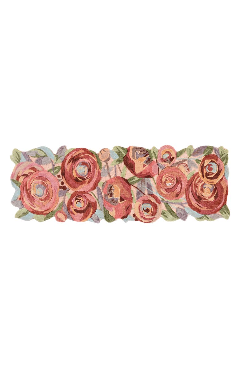 MACKENZIE CHILDS Sonias Rose Floral Runner, Main, color, Pink