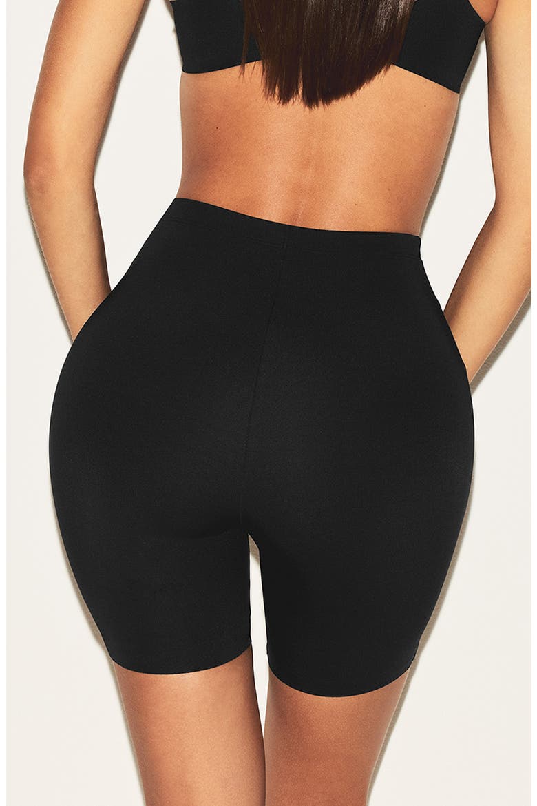 Hip Enhancing Mid Thigh Padded Shorts, Alternate, color, ONYX