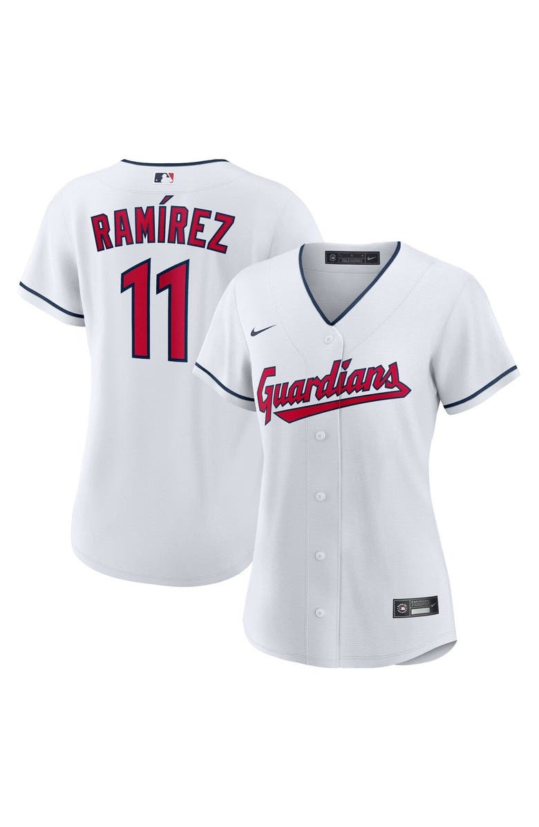 Nike Women's Nike Jose Ramirez White Cleveland Guardians Home Replica Player Jersey, Alternate, color, 