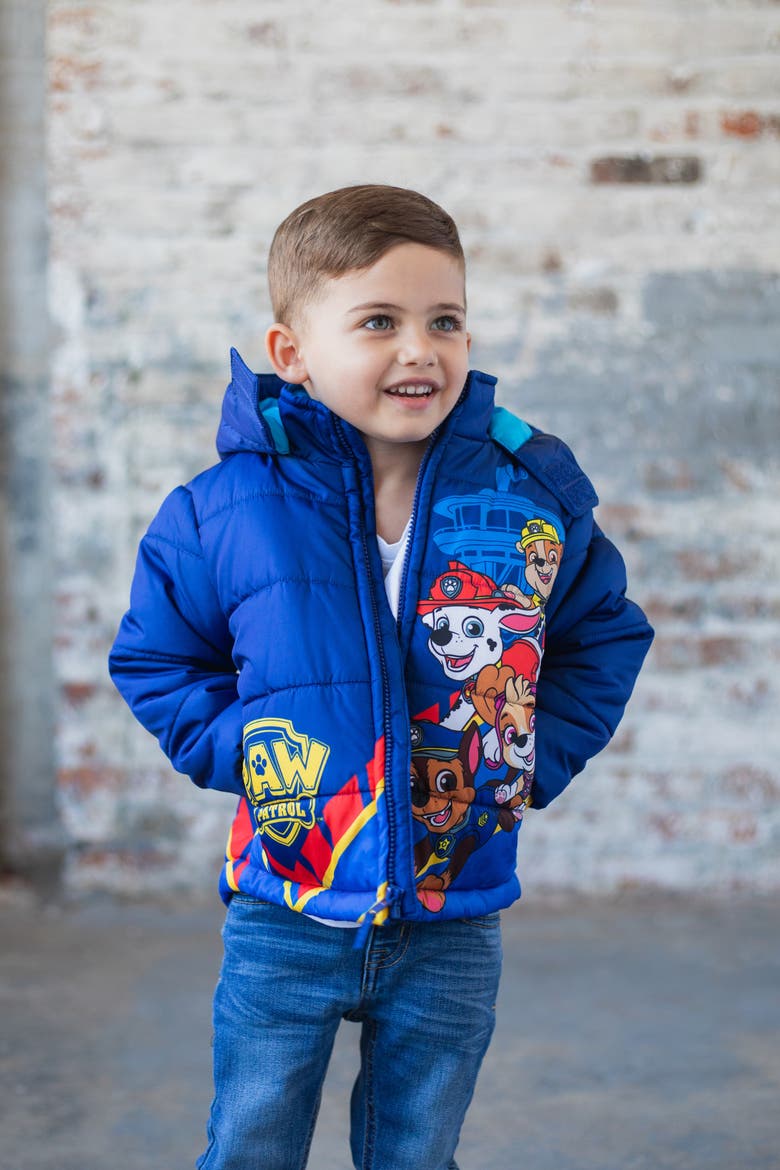 Hooded Puffer Jacket, Alternate, color, Paw Patrol Navy Blue