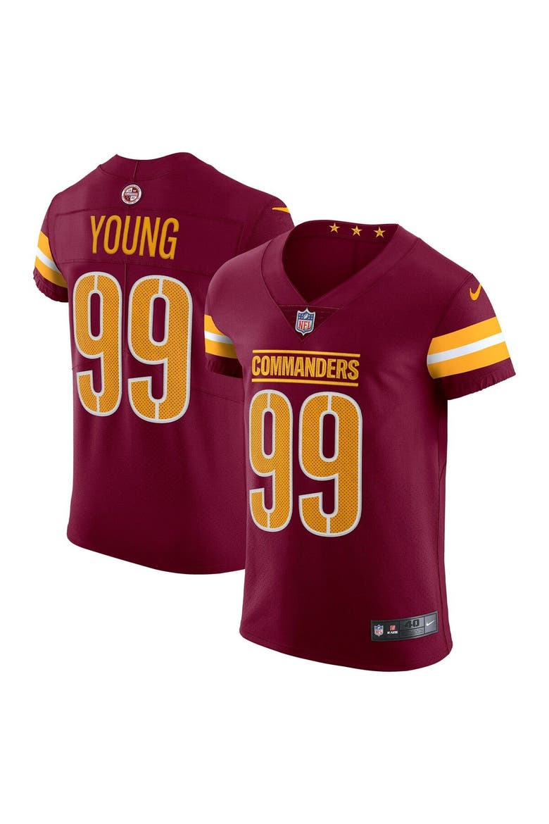 Men's Nike Chase Young Burgundy Washington Commanders Vapor Elite Jersey, Main, color, Burgundy