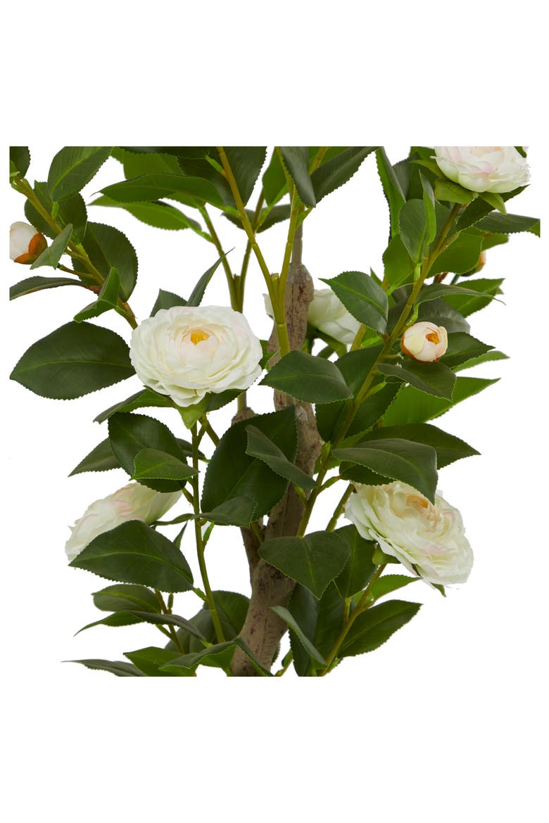 Green Faux Foliage Potted Artificial Tree, Alternate, color, GREEN